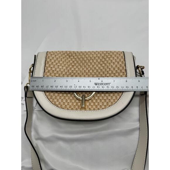 Cheval Firenze Crossbody Purse Straw Leather White NWT Cruise Vacation Old Money - Picture 14 of 15